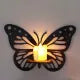 Decorative Butterfly Wall Shelf, Decoration Candlestick, Wall Décor Ideas, Wooden Wall Shelves ( Candle Light Not Include )