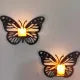 Decorative Butterfly Wall Shelf, Decoration Candlestick, Wall Décor Ideas, Wooden Wall Shelves ( Candle Light Not Include )